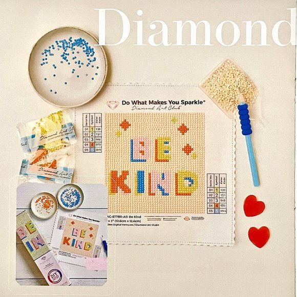 🆕 Diamond Art Club ~ BE KIND ( by Ellen Special Edition ) Diamond Painting Kit - Picture 1 of 12